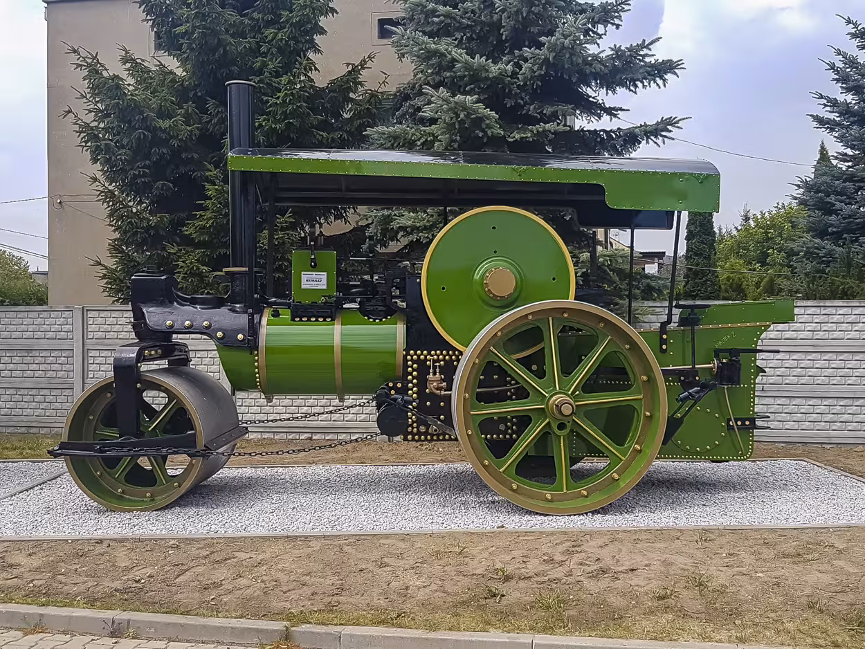 zabytkowe maszyny drogowe walec drogowy